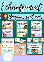 Vorschau - Unterrichtsreihen - Échauffement/ Warm-up: Bonjour, c'est moi! - Deckblatt