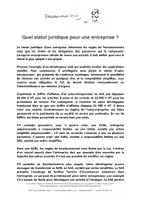 Aperçu - Fiches - Quel statut juridique pour une entreprise ? - Page 2