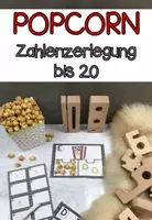 Vorschau - Arbeitsblätter - POPCORN - Zahlenzerlegung bis 20 - Deckblatt