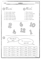 Vorschau - Arbeitsblätter - Numbers worksheets, interview, game - Materialset mit AB, Spiel und Interview - Englisch - Seite 3