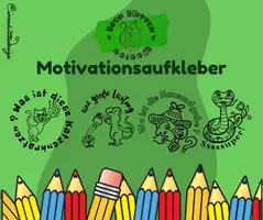 Vorschau - Mal- und Bastelvorlagen - Motivationsaufkleber für jeder 1./German Reward Sticker 1. - Deckblatt
