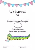 Vorschau - Mal- und Bastelvorlagen - Leseraupe Bastelvorlage, Lesepass und Urkunde - Seite 3
