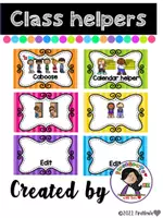 Vista previa - Decoración del aula - EDITABLE Class helper cards - Portada