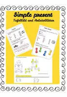 Vorschau - Arbeitsblätter - Simple present - Tafelkarten und Arbeitsblätter - Deckblatt