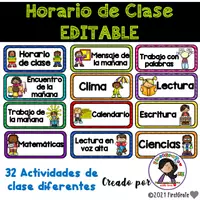 Vista previa - Decoración del aula - Horario de Clase - Portada