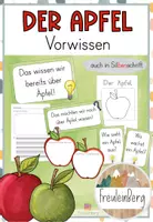 Vorschau - Arbeitsblätter - Apfel 1. Stunde: Einführungsstunde - Vorwissen - Deckblatt