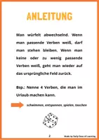 Vorschau - Spiele - Verben-Spiel - Spielerisch die Verben lernen + BONUS-Spielfiguren - Seite 2