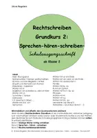 Vorschau - Arbeitsblätter - Rechtschreiben Grundkurs 2 Probeseite Nomen Schulausgangsschrift - Deckblatt