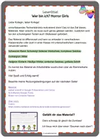 Vorschau - Arbeitsblätter - Leserätsel - Wer bin ich? Halloween Girls - DIFFERENZIERT - Seite 1