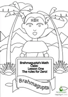 Vorschau - Mal- und Bastelvorlagen - 12 Brahmagupta Ausmalvorlag - Wissenschaftler*innen im Laufe der Jahrhunderte - Deckblatt