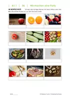 Vorschau - Unterrichtsreihen - Lernpaket: Thema Essen und Lebensmittel (DaZ A1) - Deckblatt