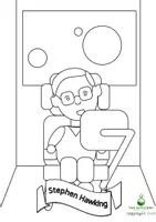 Vorschau - Mal- und Bastelvorlagen - 14 Stephen Hawking Ausmalvorlag - Wissenschaftler*innen im Laufe der Jahrhunderte - Deckblatt