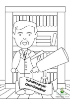 Vorschau - Mal- und Bastelvorlagen - 19 Subrahmanyan Chandrasekhar Ausmalvorlag - Wissenschaftler*innen im Laufe der Jahrhunderte - Deckblatt
