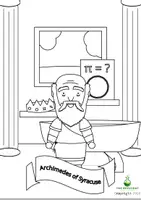 Vorschau - Mal- und Bastelvorlagen - 26 Archimedes Ausmalvorlag - Wissenschaftler*innen im Laufe der Jahrhunderte - Deckblatt