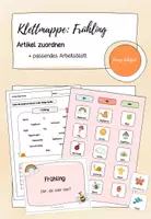Vorschau - Arbeitsblätter - Klettmappe: Artikel zuordnen - Frühling - Deckblatt