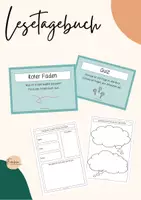 Vorschau - Arbeitsblätter - Lesetagebuch - Aufgabenkartei flexibel einsetzbar - Deckblatt