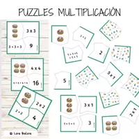 Vista previa - Juegos / Gamificación - PUZZLES MULTIPLICACIÓN I - NIDOS. - Portada