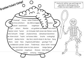 Vorschau - Arbeitsblätter - Wortschatzarbeit Gruselgeschichten - Seite 2