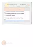 Vorschau - Arbeitsblätter - Selbsteinschätzung Mitarbeit - Seite 1