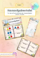 Vorschau - Poster - Hausaufgabentafel für die 1. Klasse - Deckblatt