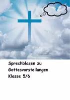 Vorschau - Text - Sprechblasen zu Gottesvorstellungen Klasse 5 6 - Deckblatt