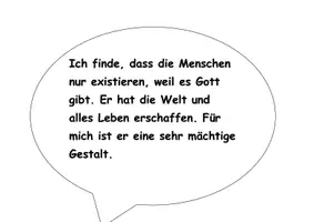 Vorschau - Text - Sprechblasen zu Gottesvorstellungen Klasse 5 6 - Seite 1