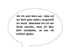Vorschau - Text - Sprechblasen zu Gottesvorstellungen Klasse 5 6 - Seite 3