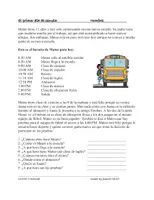 Vorschau - Text - El primer día de escuela Lectura / Erster Schultag (Spanisch/ Text) - Deckblatt