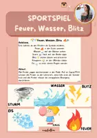 Vorschau - Spiele - Sportspiel: Feuer, Wasser Blitz 1.-5.Klasse - Deckblatt