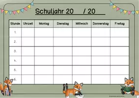 Vorschau - Poster - Fuchsklasse Materialpaket – Klassenzimmer Deko Grundschule Klasse 1 | Klassentier Fuchs | Classroom Management | Organisation & Einschulung - Seite 3