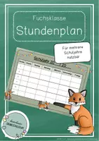 Vorschau - Poster - Fuchsklasse Materialpaket – Klassenzimmer Deko Grundschule Klasse 1 | Klassentier Fuchs | Classroom Management | Organisation & Einschulung - Seite 1