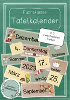 Vorschau - Poster - Fuchsklasse - Dauerkalender / Tafelkalender - Deckblatt