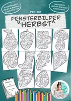 Vorschau - Mal- und Bastelvorlagen - XL-Bastel-Paket "Herbst" / Bastelvorlagen Ausmalbilder Malvorlagen - Seite 3