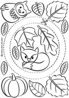 Vorschau - Mal- und Bastelvorlagen - Bastelvorlagen DIY "Herbst-Kränze" / Malvorlagen - Seite 2