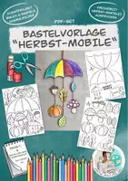 Vorschau - Mal- und Bastelvorlagen - Bastelvorlage "Herbst-Mobile" / Herbst Malvorlage - Deckblatt