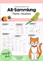Vorschau - Arbeitsblätter - AB-Sammlung (Haustiere) - Deckblatt