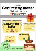Vorschau - Präsentationen/Tafelbilder - Geburtstagshelfer: Moderationskarten - Deckblatt