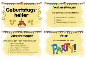 Vorschau - Präsentationen/Tafelbilder - Geburtstagshelfer: Moderationskarten - Seite 1