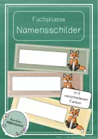 Vorschau - Anderer Materialtyp - Fuchsklasse - Namensschilder (editierbar) - Deckblatt