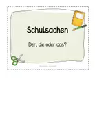Vorschau - Arbeitsblätter - Klettmappe: Artikel zuordnen - Schulsachen - Seite 1