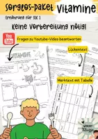 Vorschau - Arbeitsblätter - Gesunde Ernährung für die SEK 1 Arbeitsblätter I Vitamine und Nährstoffe für die Sek 1 - Deckblatt