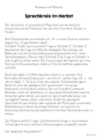 Vorschau - Fördermaterial/Inklusion - Sprechkreis zum Thema Herbst - Seite 1