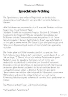 Vorschau - Fördermaterial/Inklusion - Sprechkreis zum Thema Frühling - Seite 1