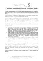 Aperçu - Fiches - 3 minutes pour comprendre le pouvoir d’achat. - Page 1