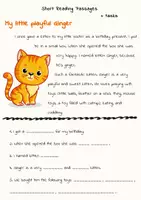 Aperçu - Feuilles d'exercices - Grade 1 Reading Comprehension Worksheets - Little Cat / Compréhension écrite de 1re année - Petit chat - Page de couverture