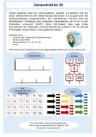 Vorschau - Fördermaterial/Inklusion - großer Zahlenstrahl bis 20 - Deckblatt