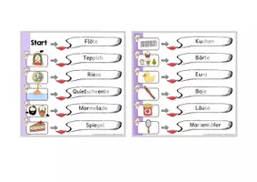 Vorschau - Spiele - Partnerlesekarten Wörter 6 - Seite 1