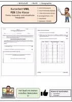 Vorschau - Klassenarbeiten - Kurzarbeit 3 - FOS Oberstufe 12 - VWL - Deckblatt