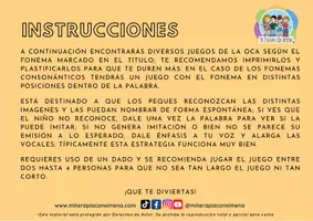 Vista previa - Juegos / Gamificación - Juego de mesa fonema m - página 2