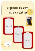Vorschau - Spiele - Ergänzen bis zum nächsten Zehner (Zahlenraum 100) - Deckblatt